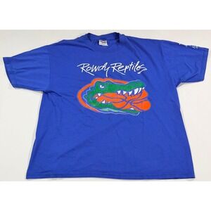 Vintage Florida Gators Rowdy Reptiles T-Shirt XL Hanes Blue Cotton Blend